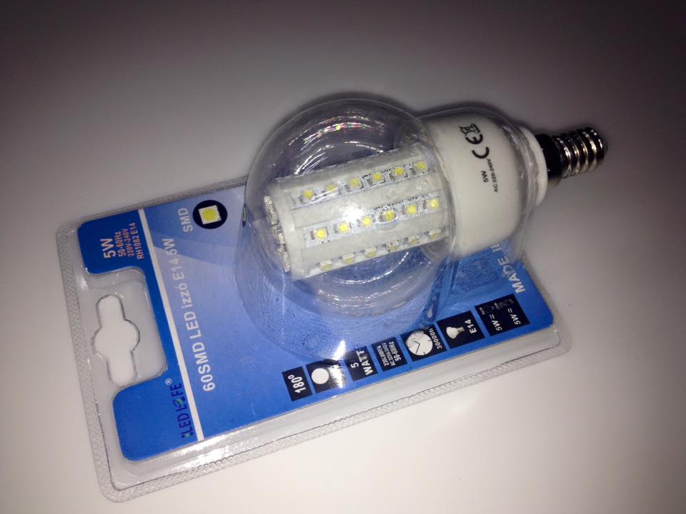 LED žiarovka SMD 5W E27 60smd