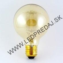  Dekoračná stmievateľná žiarovka VINTAGE G80 E27/40W/230V