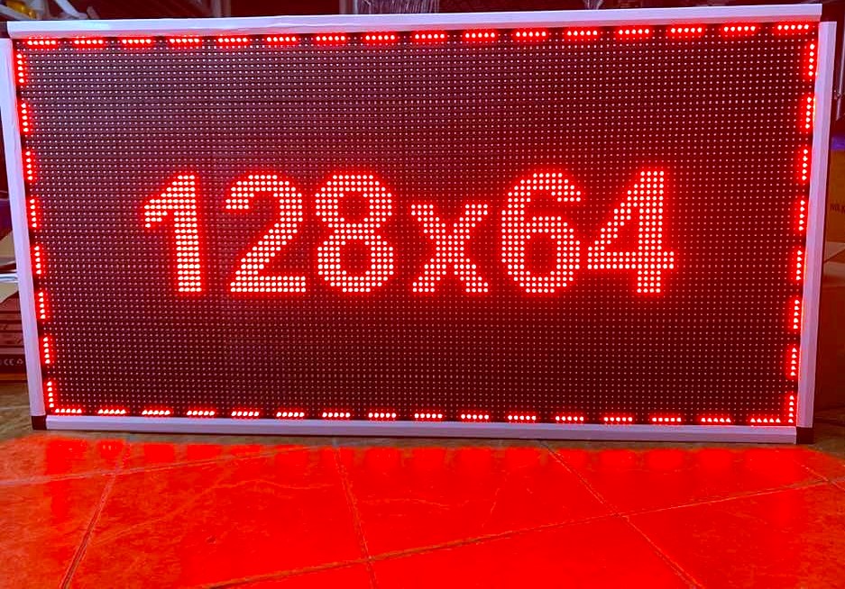 Led reklamná tabula 128x64cm červená