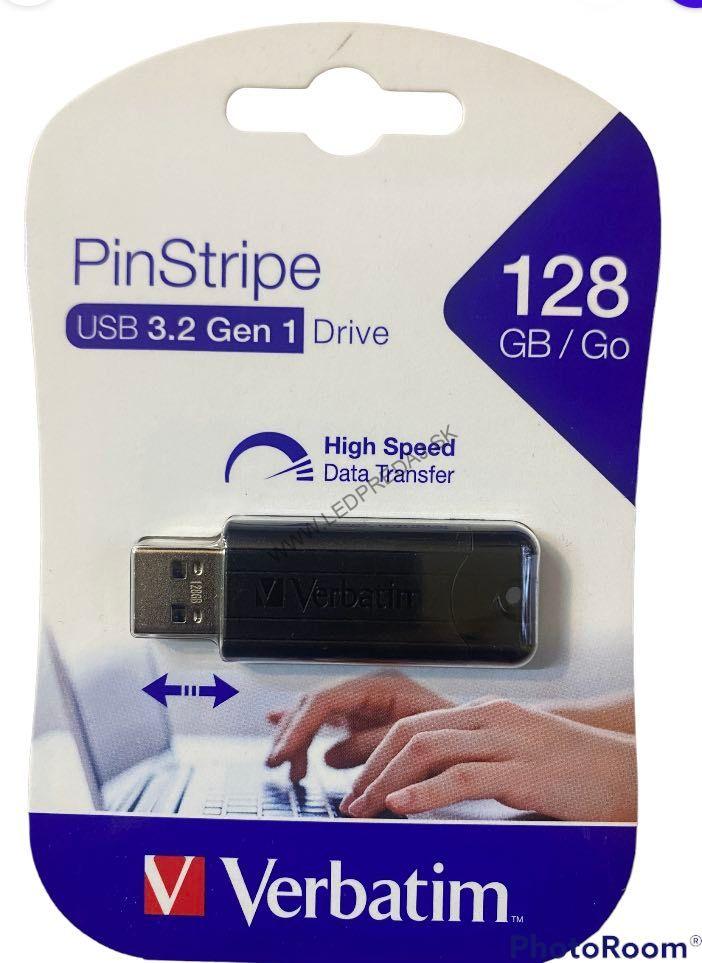 USB 128 GB PINSTRIPE 3.2 GEN1 VERBATIM