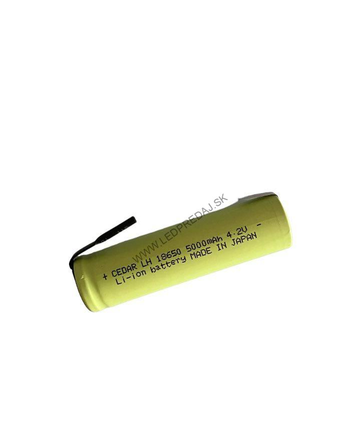 nabíjatelna bateria 18650 4,2v 5000mAh s vyvodom