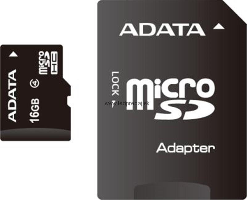 ADATA 16GB MICROSDHC CARD WITH ADAPTOR CLASS 4