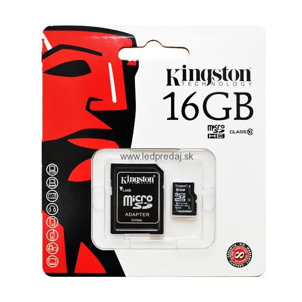 KINGSTON MICRO SDHC 16GB+1ADAPTER class 10