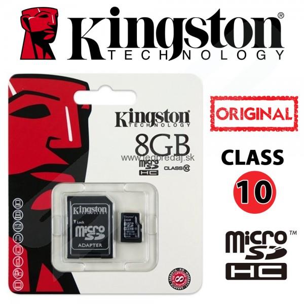 Kingston Micro SDHC 8GB + 1 adapter Class 10