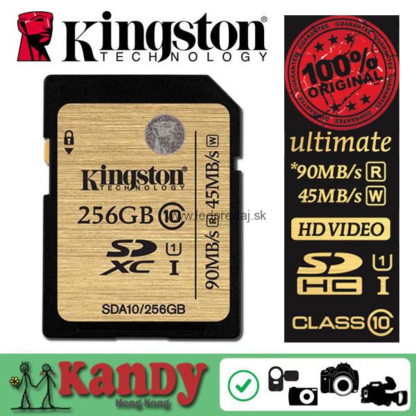 256GB SDHC Ultimate 90R/45W UHS-I Kingston class 10
