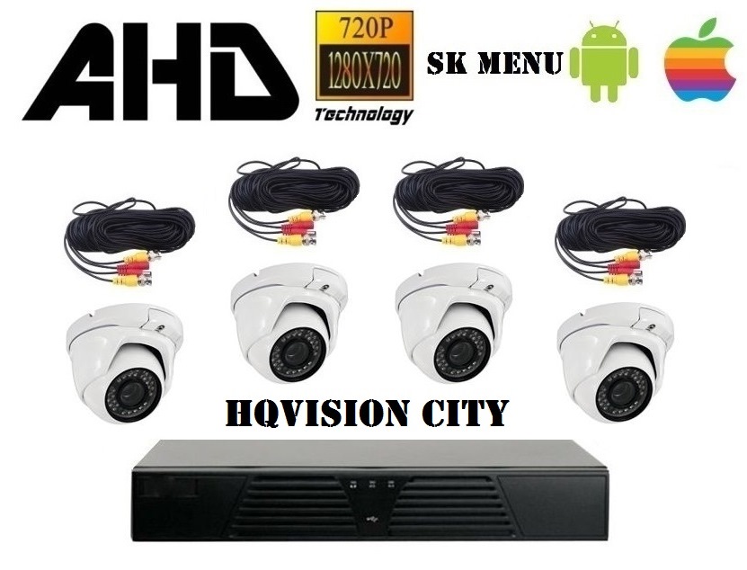 4 kamerový set HQ-VISION CITY 720p AHD DIGITAL