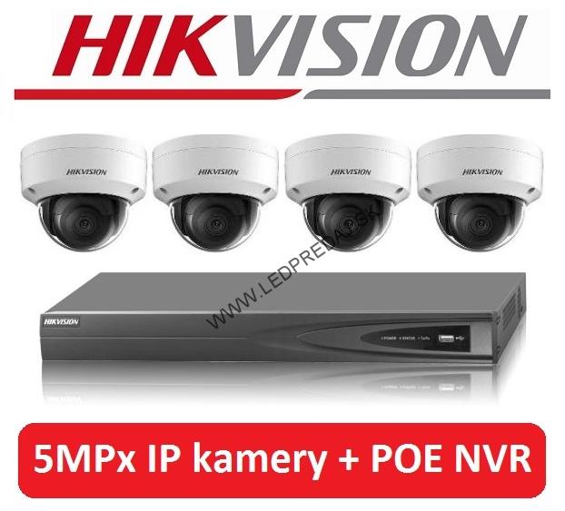 4 kamerový IP set 5MPx HIKVISION Full HD+