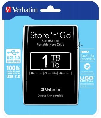 Verbatim HDD Store 'n' Go 1 TB 2,5" USB 3.0 Black