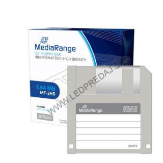 MediaRange diskety 3.5 1,44 MB| MF-2HD, s kovovou uzávierkou, balenie 10