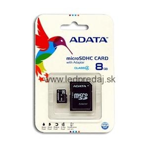 ADATA 8GB MICROSDHC CARD WITH ADAPTOR CLASS 4