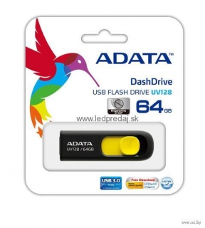 ADATA USB UV128 64GB žltý (USB 3.0)