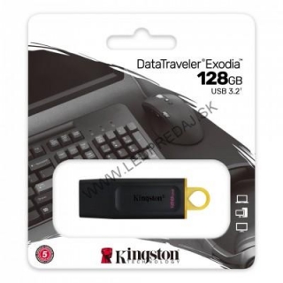 KINGSTON 128GB USB 3.2 Gen1 DataTraveler Exodia Black + Yellow